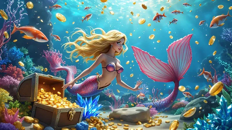 Tampilan kontrol permainan tembak ikan pada layar mobile