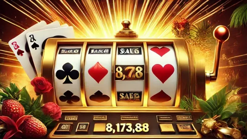 Tampilan permainan slot dengan reel dan simbol warna-warni di TALAS89